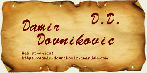 Damir Dovniković vizit kartica